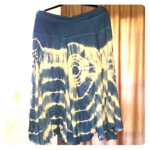 Gypsy Hippie Bohemian tie dye Skirt Xl to 1x